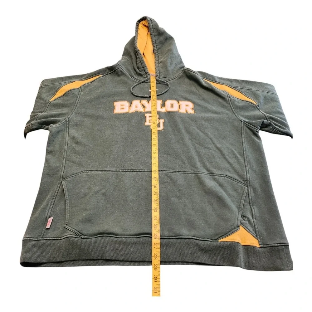 Nike Vintage Mens Green Baylor University Center Swoosh Hoodie Sweatshirt Sz XXL